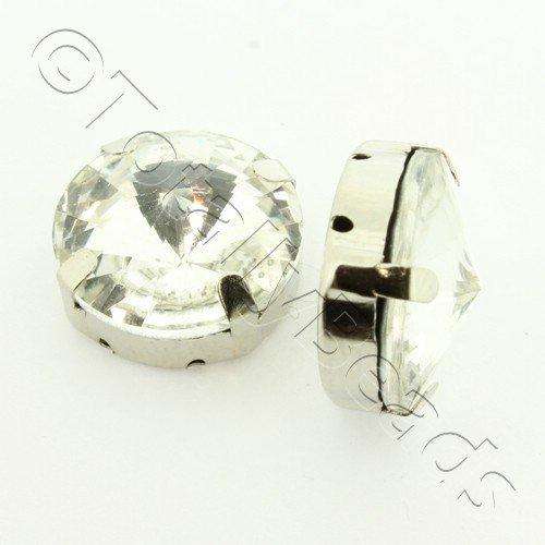 16mm crystal beads clear — faceted for jewelry making and beadwork