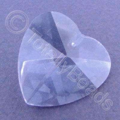 Glass Pendant Heart Lilac - 28mm