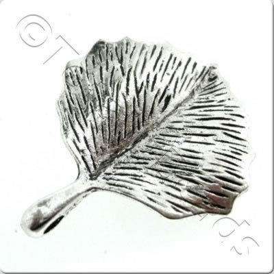 Tibetan Silver Charm - Large Leaf 3pcs