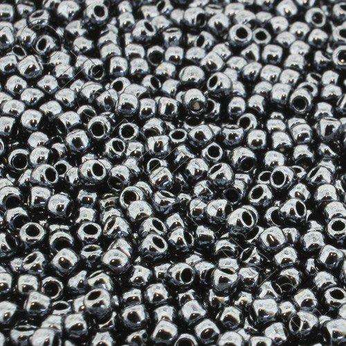 Toho Size 11 Seed Beads 10g - Metallic Hematite