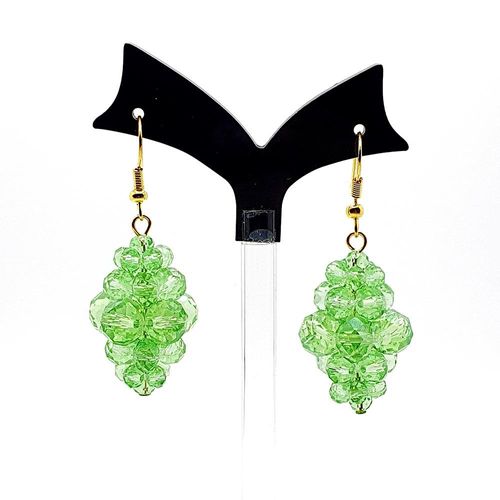 Dew Drop Earrings peridot earring making kit — DIY set with beads and instructions for creating handmade jewelry