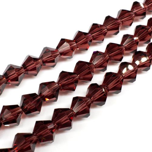 8mm crystal bicone beads dark amethyst — faceted for jewelry making and beadwork