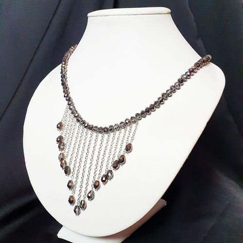 Marie Necklace diamond shadow necklace making kit — DIY set with beads and instructions for creating handmade jewelry