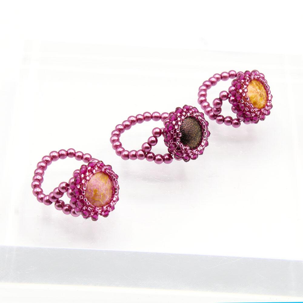 BC 2023 WK 6: Par Puca Bling Ring Rosey Pink 14mm 3pcs for jewellery making
