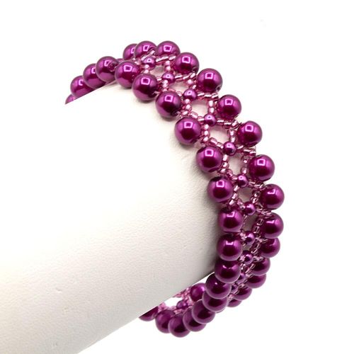 Serenity Bracelet cherry blossom bracelet making kit — DIY set with beads and instructions for creating handmade jewelry
