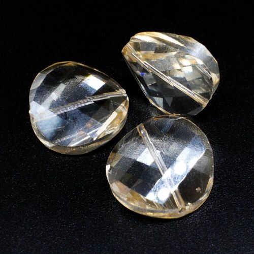 18mm crystal beads champagne, pack of 6 — faceted for jewelry making and beadwork