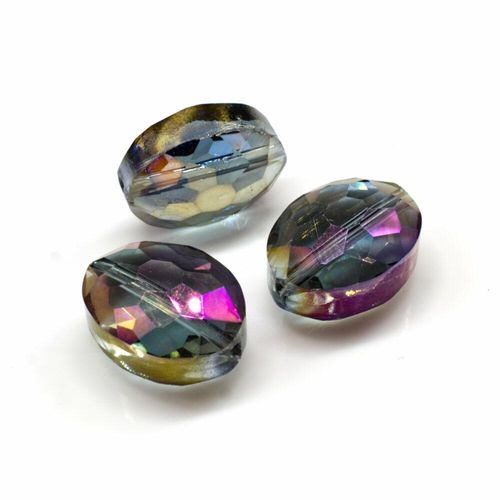 16mm crystal beads clear rainbow, pack of 8 — faceted for jewelry making and beadwork