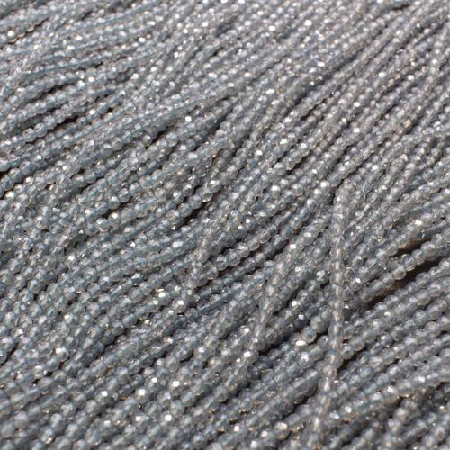 1.5mm crystal beads hint of blue — faceted for jewelry making and beadwork