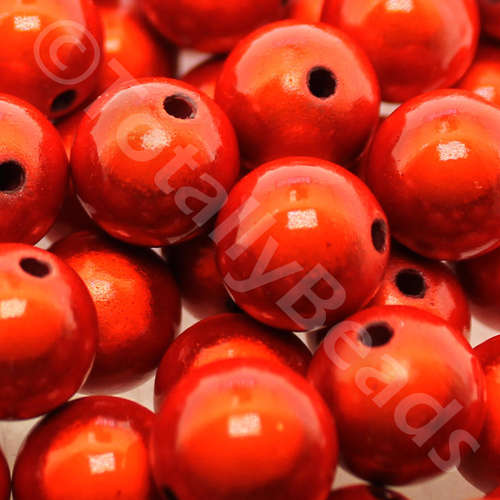 16mm Miracle acrylic round beads 16mm round orange 10pcs — pack of 10, reflective 3D-effect beads ideal for jewelry making, crafts, and d…