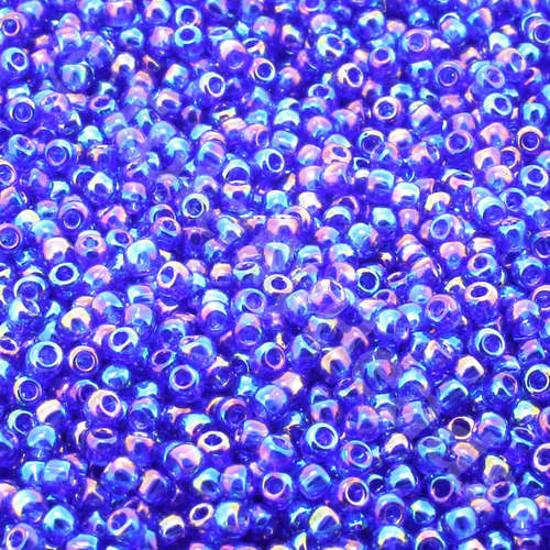 Toho Size 11 Seed Beads 10g - Trans Rainbow Cobalt