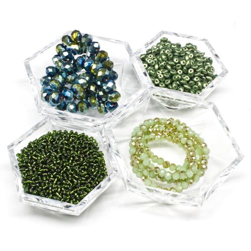 Sophie Bauble Zoom 30/5 olive jewelry making kit — DIY set with beads and instructions for creating handmade jewelry