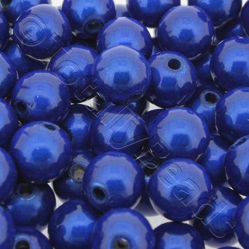 10mm Miracle acrylic round beads 10mm round royal blue 40pcs — pack of 40, reflective 3D-effect beads ideal for jewelry making, crafts, a…