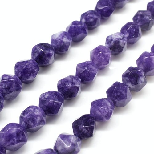 7mm resin druzy bead purple — sparkling cabochon-style stone ideal for jewelry making, pendants, and craft designs