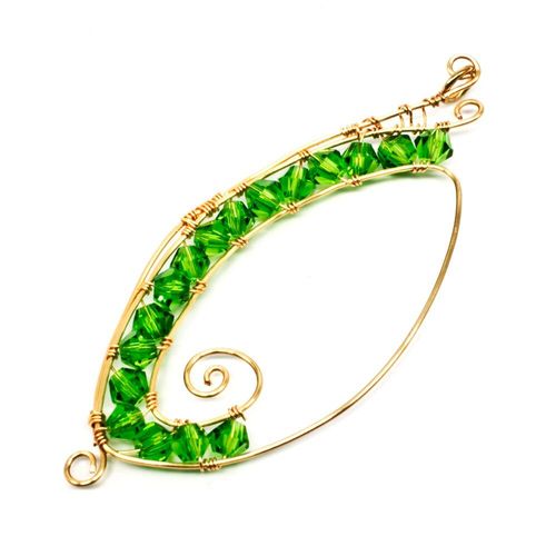 Aaliyah Pendant peridot jewelry making kit — DIY set with beads and instructions for creating handmade jewelry