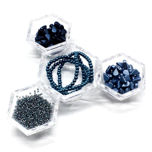 BC 2023 WK 39: Pearl Amos Jewellery Metallic Blue 3mm for jewellery making