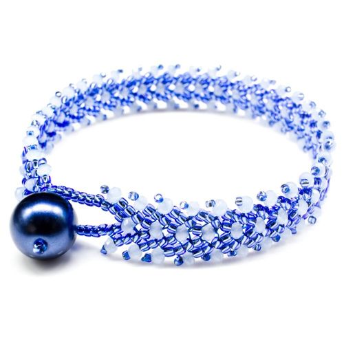 St Petersberg Chevron Bracelets sapphire bracelet making kit — DIY set with beads and instructions for creating handmade jewelry