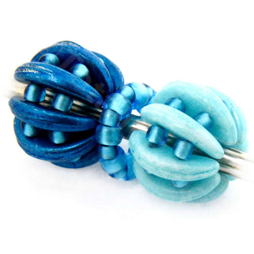 Erudite Crescent Bead Pack turquoise blue jewelry making kit — DIY set with beads and instructions for creating handmade jewelry