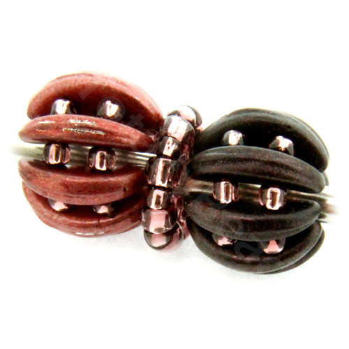 Erudite Crescent Bead Pack pink plum jewelry making kit — DIY set with beads and instructions for creating handmade jewelry