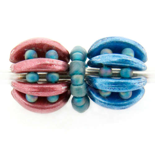 Erudite Crescent Bead Pack frosted blueberry jewelry making kit — DIY set with beads and instructions for creating handmade jewelry