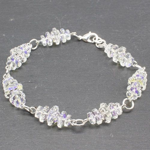 Margarita Flower Bracelets crystal ab & silver bracelet making kit — DIY set with beads and instructions for creating handmade jewelry