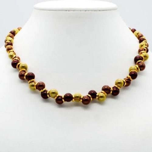 Miracle Trellis Necklace burnt ochre necklace making kit — DIY set with beads and instructions for creating handmade jewelry