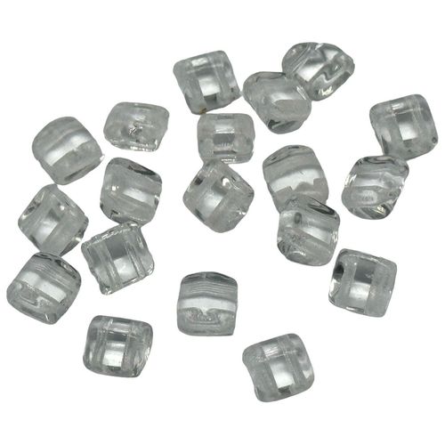 6mm Czech glass glass beads crystal — pack of 25, high-quality two-hole beads ideal for jewelry making, bead weaving, and crafts