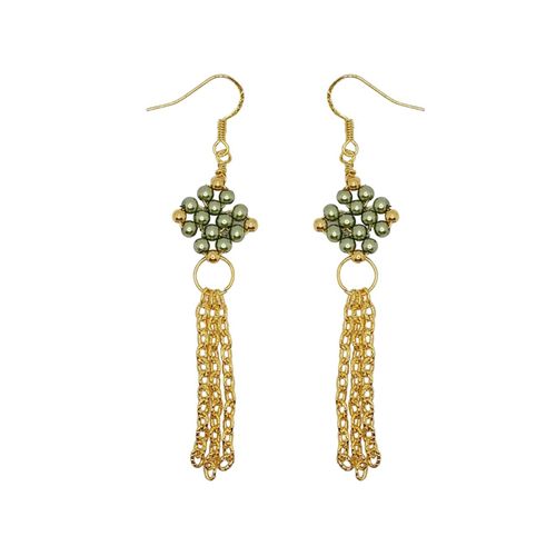 Matilda Pearl Earrings 4 Pair olive earring making kit — DIY set with beads and instructions for creating handmade jewelry