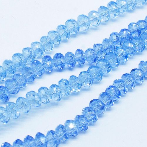4mm crystal beads light blue — faceted for jewelry making and beadwork