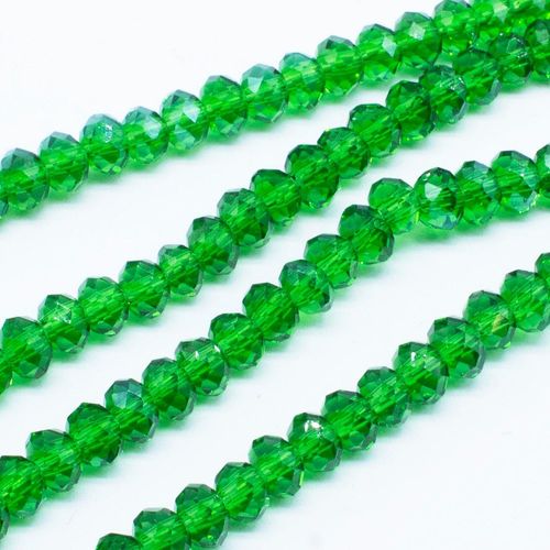 4mm crystal beads emerald, pack of 130 — faceted for jewelry making and beadwork