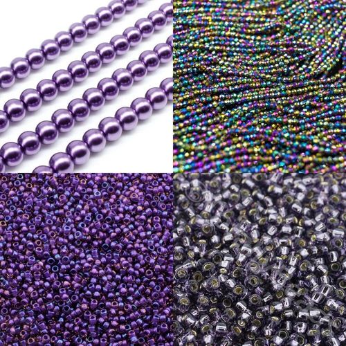 BC24 WK23 Mosiac Bracelet Purple 6mm for jewellery making