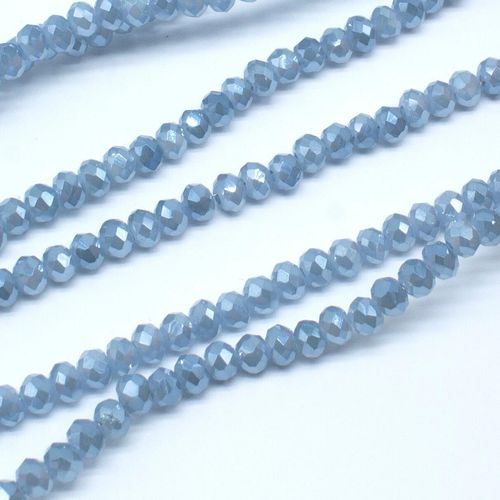 3.5mm crystal beads opal grey mist, pack of 150 — faceted for jewelry making and beadwork