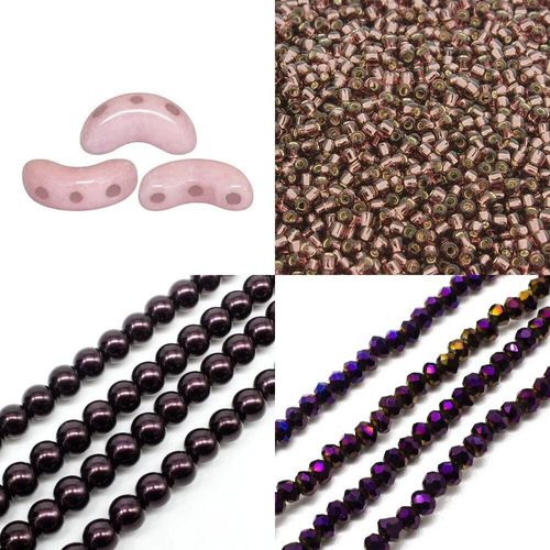 BC24 WK25 Triple Spiral Arcos Jewellery Burgundy 4mm for jewellery making