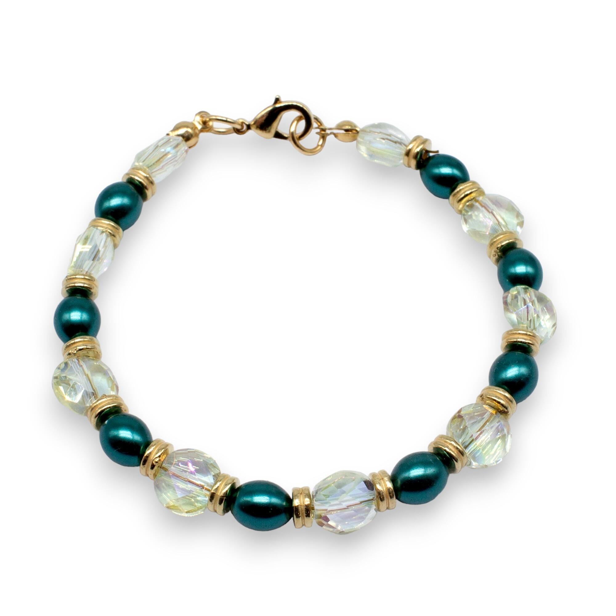 Crystal Coin Bracelet Makes 5 lemon chiffon bracelet making kit — DIY set with beads and instructions for creating handmade jewelry