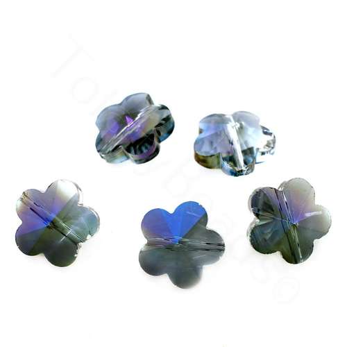 14mm crystal beads purple rainbow 14x14mm, pack of 8 — faceted for jewelry making and beadwork