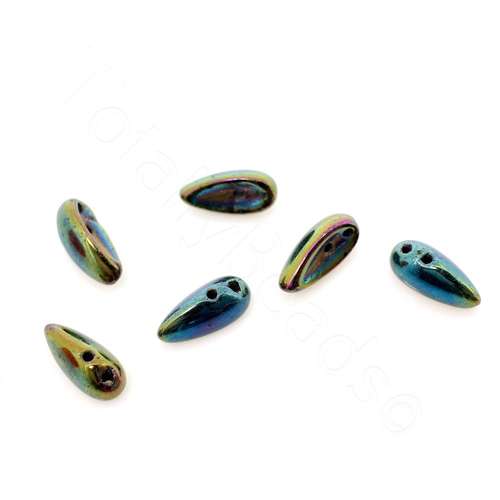 Czech Preciosa Chilli - Green Iris 4x11mm - 50 pcs