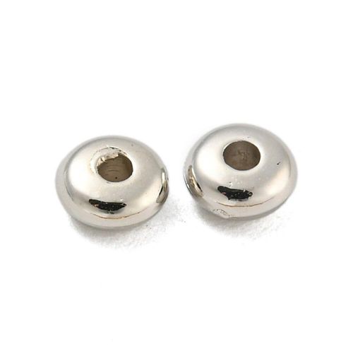 Acrylic Rondelle Beads 4mm 100pcs Antique Silver for jewellery making