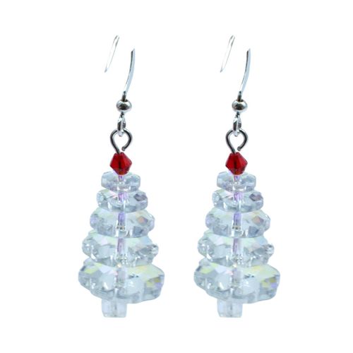 Margarita Christmas Tree Earrings Kit V2 crystal ab earring making kit — DIY set with beads and instructions for creating handmade jewelry