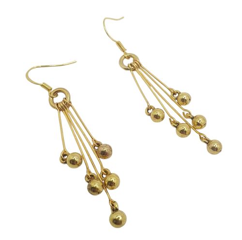 Jingle Earrings 2 Pairs antique gold earring making kit — DIY set with beads and instructions for creating handmade jewelry