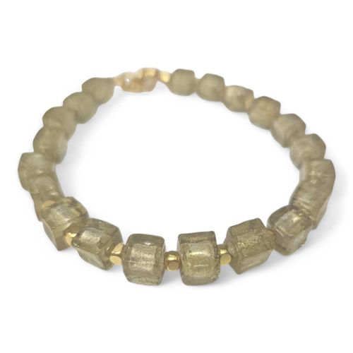 Maddy Bracelet Makes 3 khaki gold bracelet making kit — DIY set with beads and instructions for creating handmade jewelry