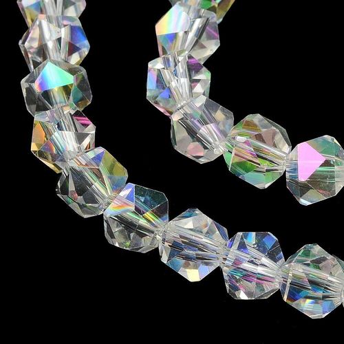 6mm crystal beads crystal clear — faceted for jewelry making and beadwork