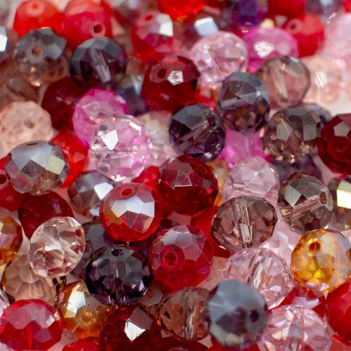 10mm crystal beads fiesta mix, pack of 60 — faceted for jewelry making and beadwork