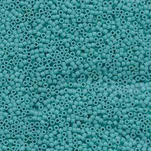 size 11 Miyuki Delica seed beads matt opaque turquoise db759 5g — 5g pack, premium Japanese cylinder beads perfect for bead weaving, embr…