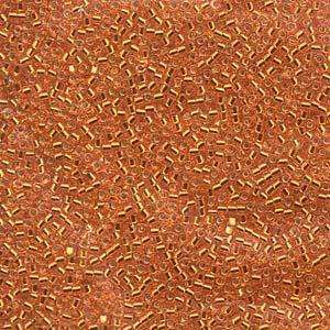 size 11 Miyuki Delica seed beads silver lined orange db045 5g — 5g pack, premium Japanese cylinder beads perfect for bead weaving, embroi…