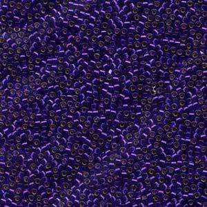 size 11 Miyuki Delica seed beads silver lined violet db610 5g — 5g pack, premium Japanese cylinder beads perfect for bead weaving, embroi…