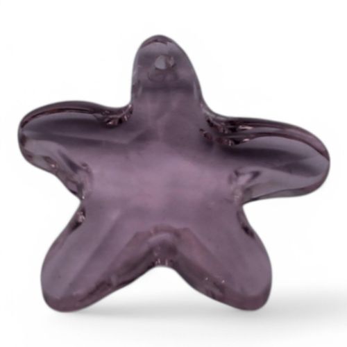 Crystal Pendant Starfish 20mm Pink for jewellery making