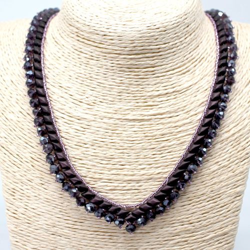 Gemma Necklace tanzanite necklace making kit — DIY set with beads and instructions for creating handmade jewelry