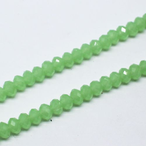 6mm crystal beads opal green, pack of 100 — faceted for jewelry making and beadwork