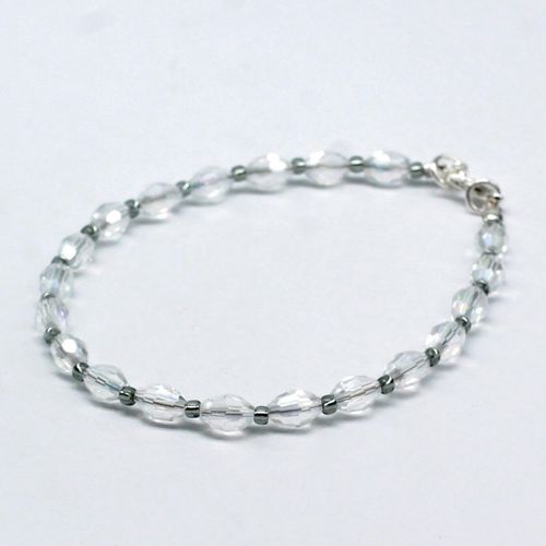 Crystal Rice Bracelets clear ab bracelet making kit — DIY set with beads and instructions for creating handmade jewelry