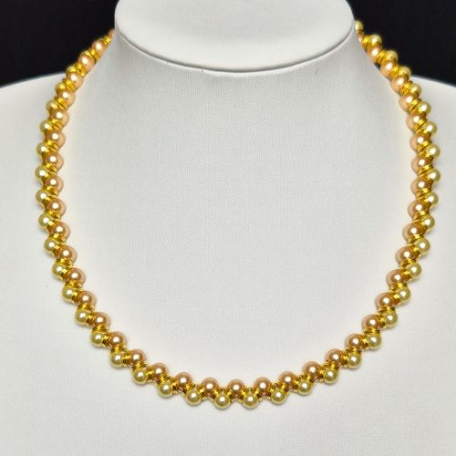 Samantha Pearl Jewellery gold haze jewelry making kit — DIY set with beads and instructions for creating handmade jewelry
