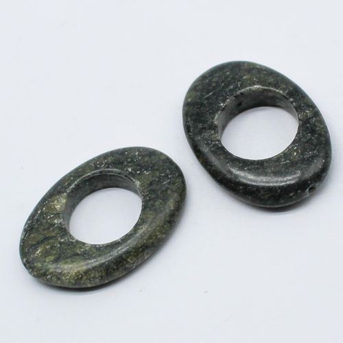 35mm resin druzy bead oval — sparkling cabochon-style stone ideal for jewelry making, pendants, and craft designs